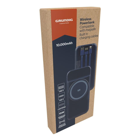 GRUNDIG Powerbank with 3 Built-in Cables 10000mAh