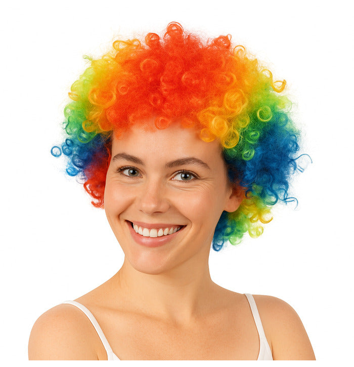 Stylex Party Afro Wig, Rainbow