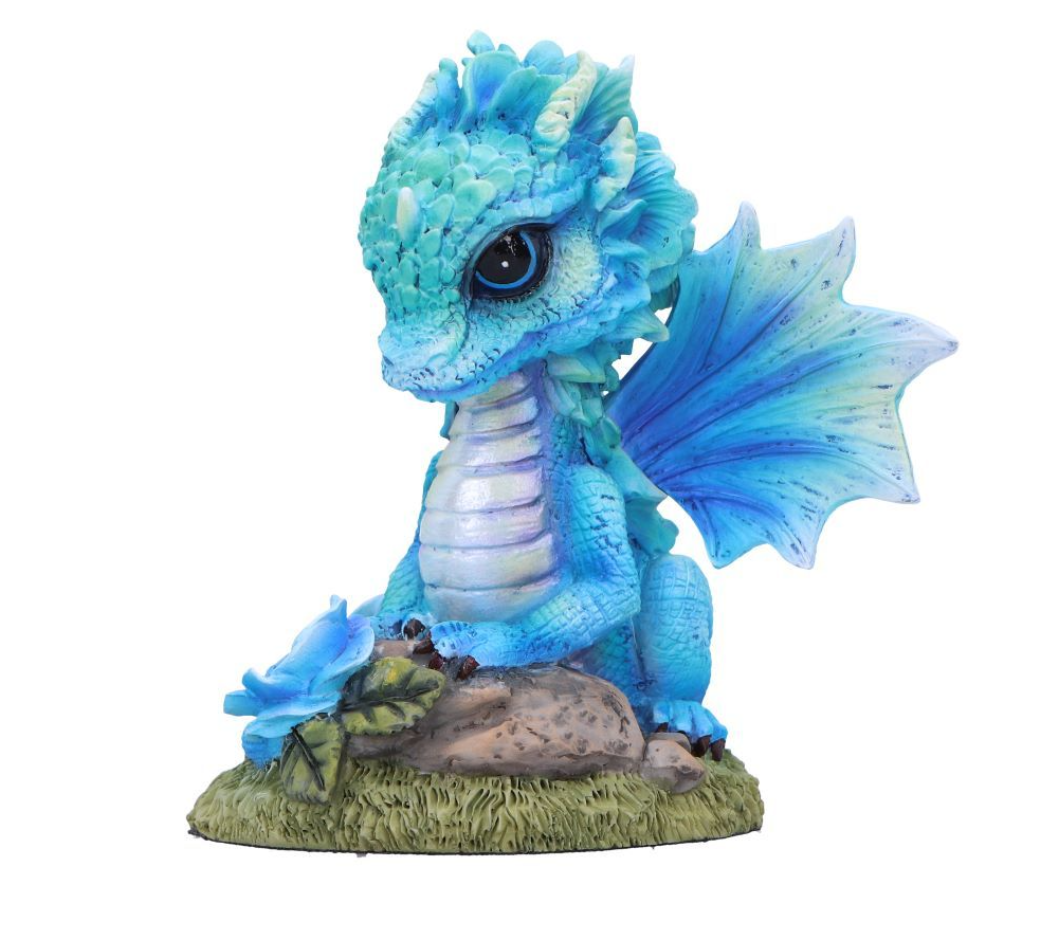 Nemesis Now Blue Poppy Flower Dragon 11cm