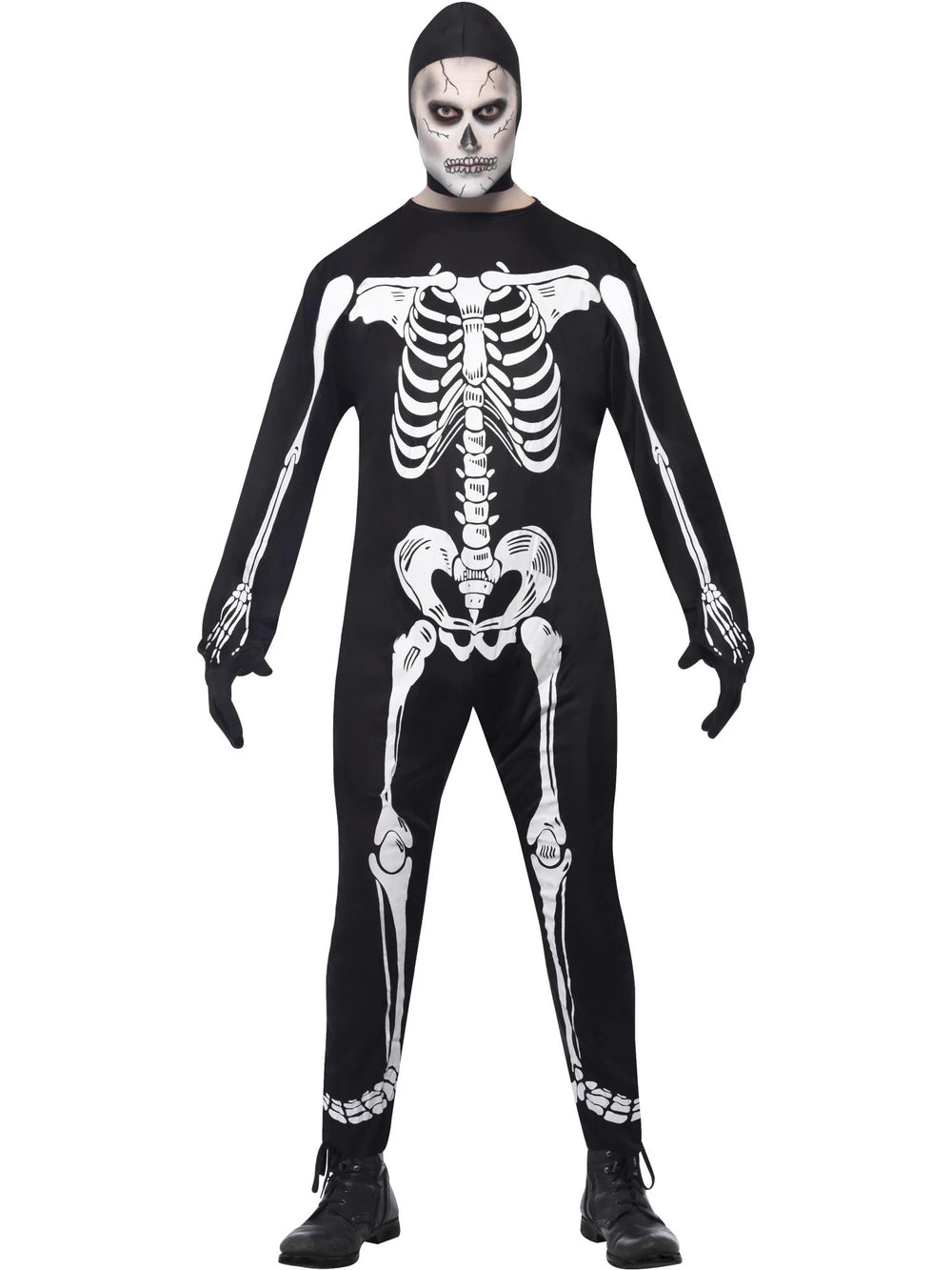 Skeleton JumpSuite Costume, Black By Rubies