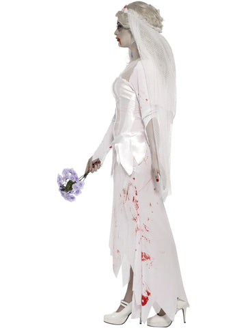 Till Death Do Us Part Zombie Bride Costume, White