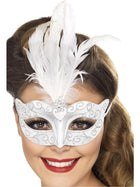 Venetian Glitter Eyemask, Silver