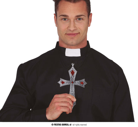 Priest Necklace Collar Cruz 21 CM