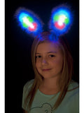 LED Light Up Fluffy Bunny Ears by Smiffys