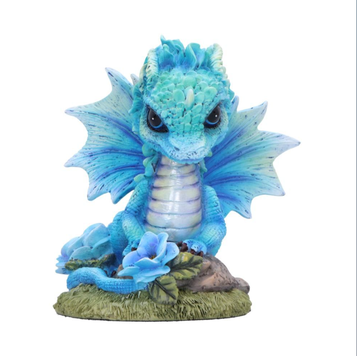 Nemesis Now Blue Poppy Flower Dragon 11cm