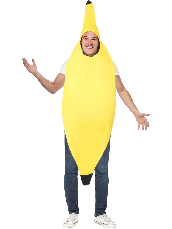 Smiffys Banana Costume, Yellow OS