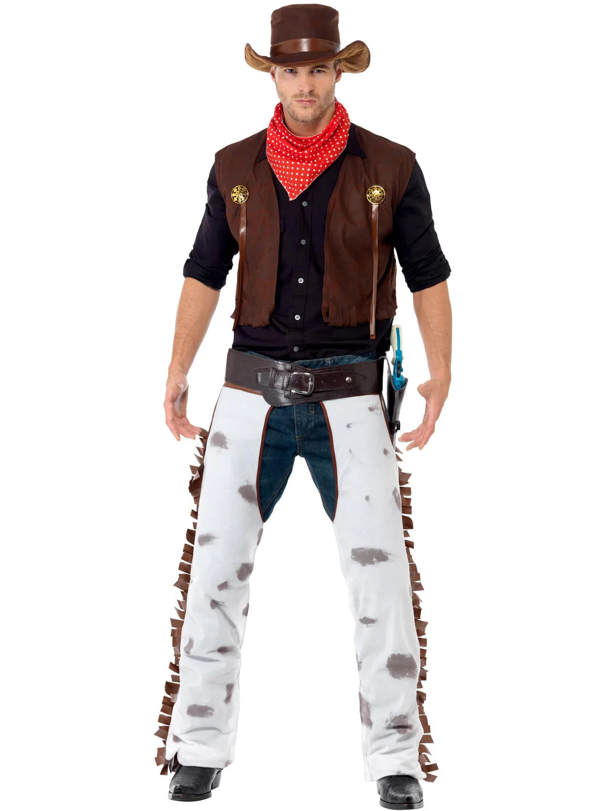 Rodeo Cowboy Costume, Brown by Smiffys