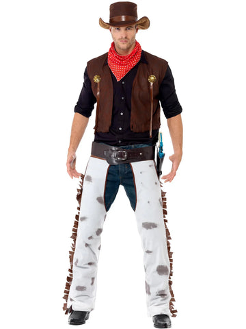 Rodeo Cowboy Costume, Brown by Smiffys