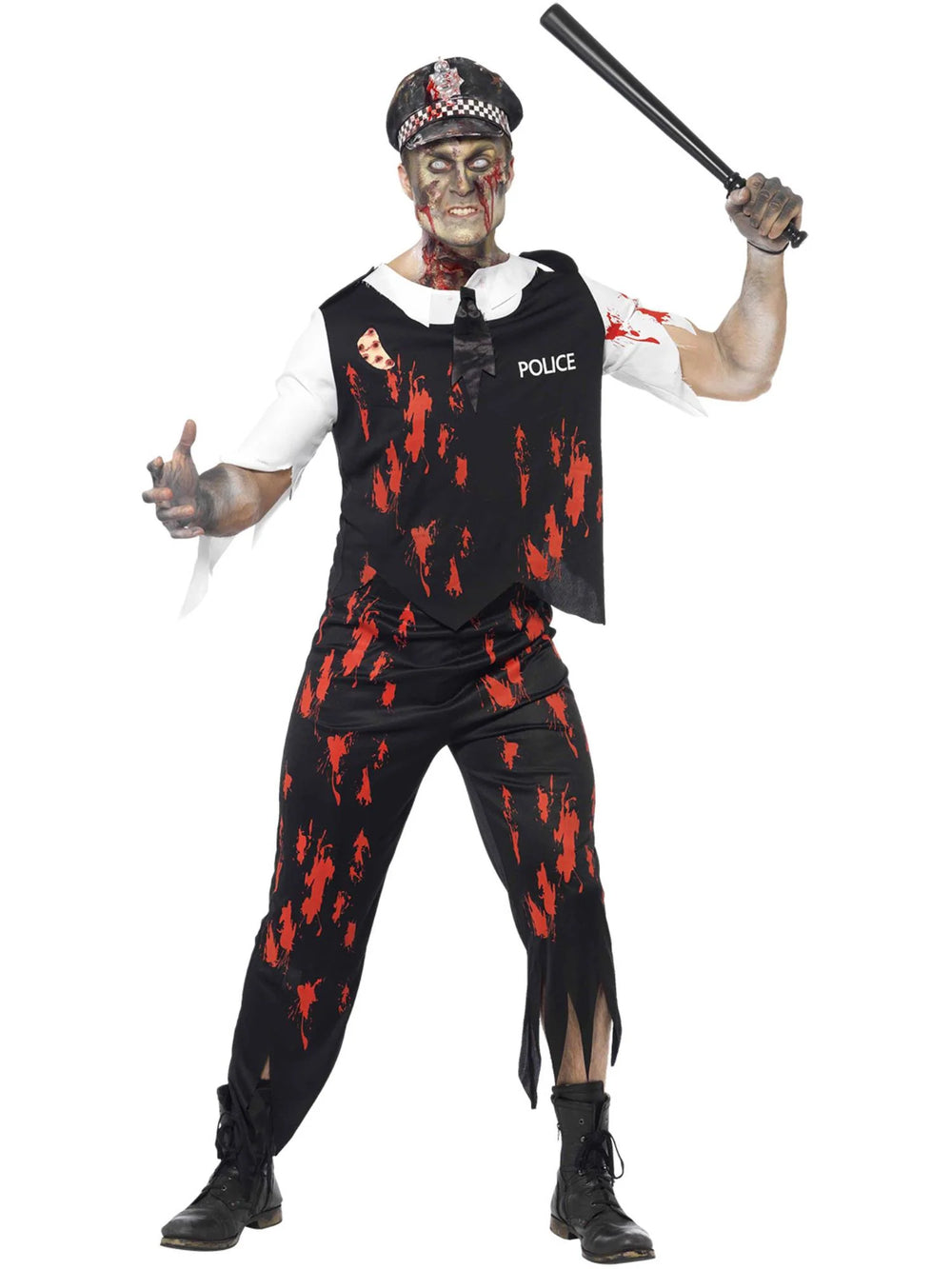 Zombie Policeman Costume, Black By Rubies