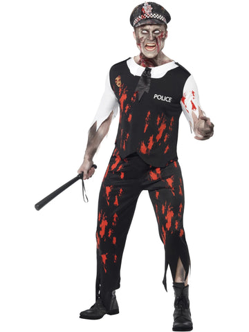 Zombie Policeman Costume, Black By Rubies