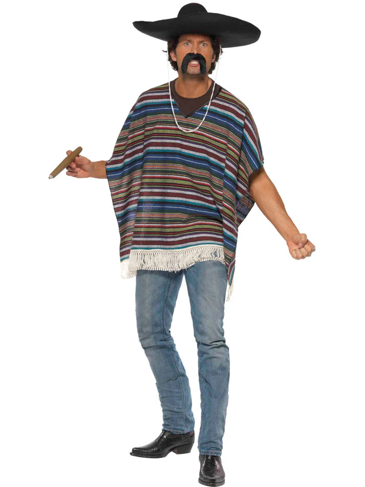 Smiffys Authentic Looking Poncho Costume One Size