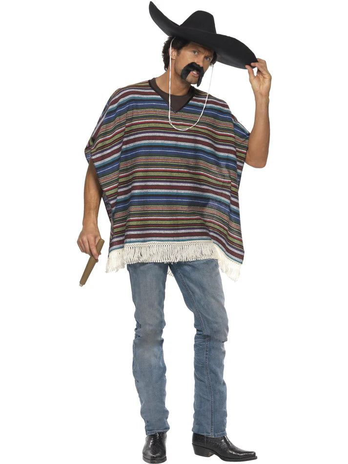 Smiffys Authentic Looking Poncho Costume One Size