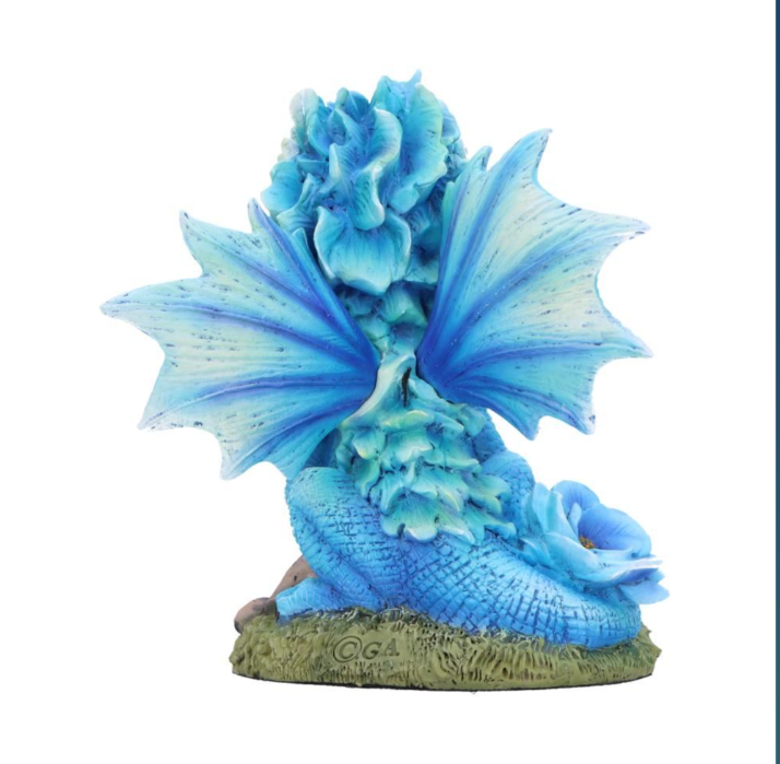 Nemesis Now Blue Poppy Flower Dragon 11cm