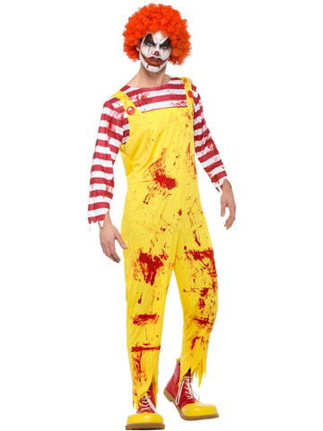 Kreepy Killer Clown Costume, Yellow & Red By Rubies