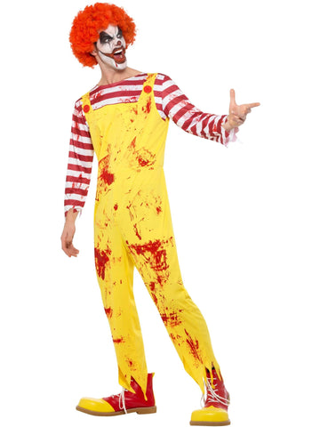 Kreepy Killer Clown Costume, Yellow & Red By Rubies