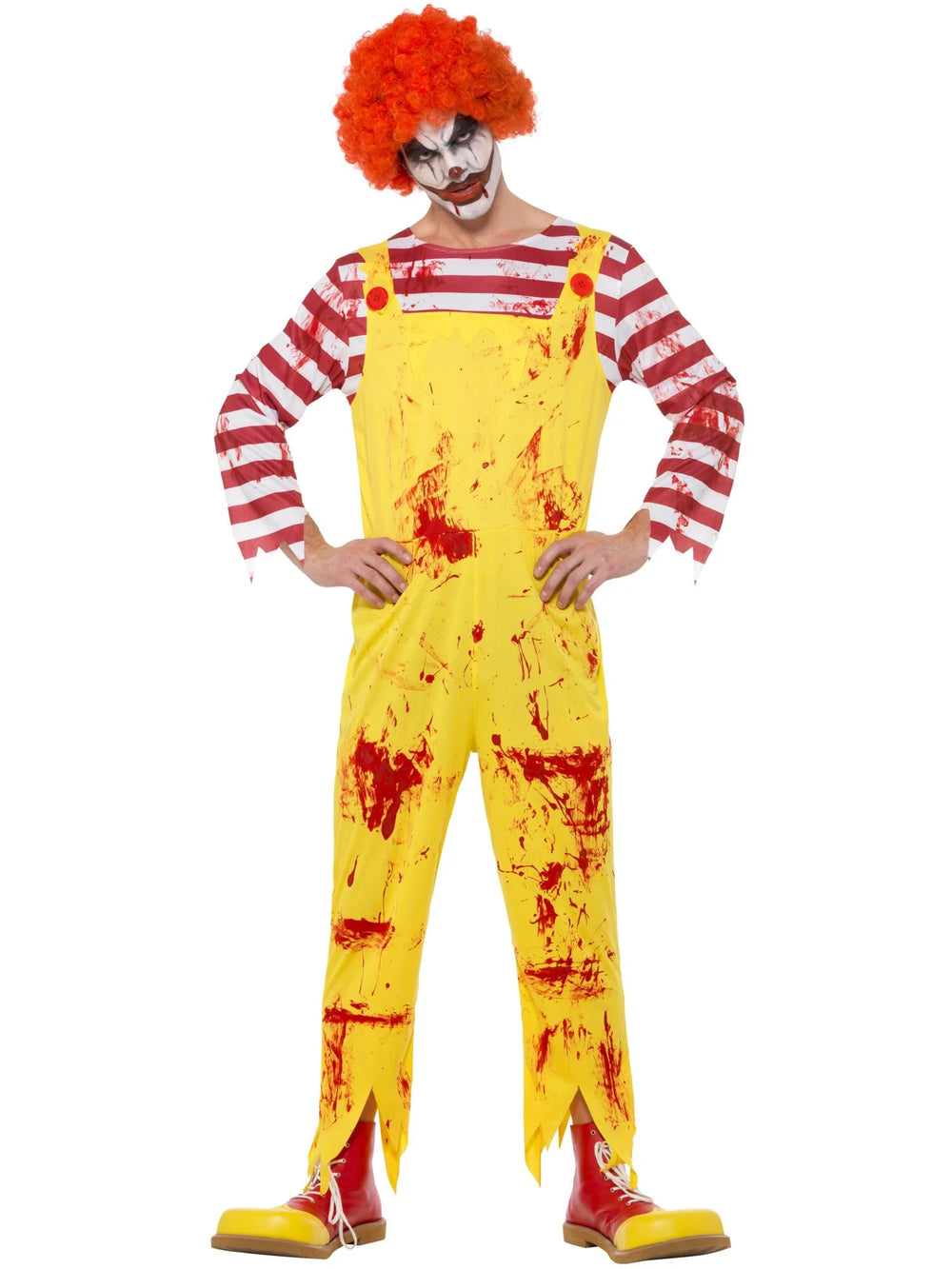 Kreepy Killer Clown Costume, Yellow & Red By Rubies