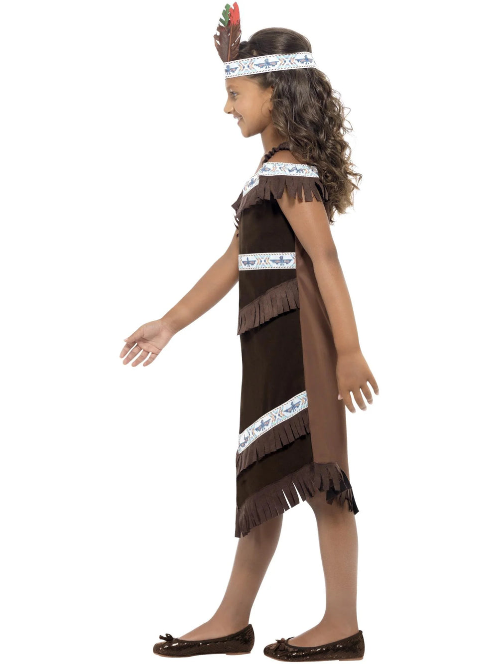 Native American Inspired Girl Costume, Brown