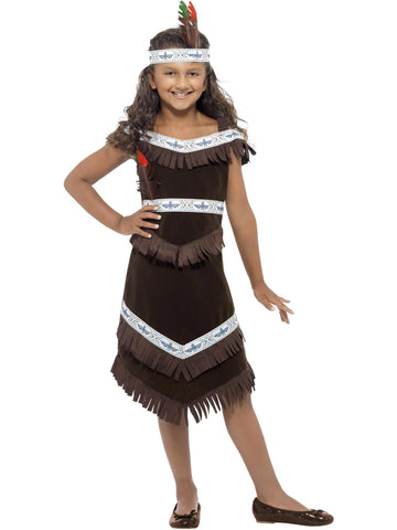 Native American Inspired Girl Costume, Brown
