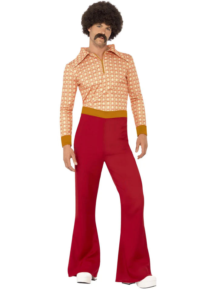 Smiffys Authentic 70s Guy Costume, Red XL