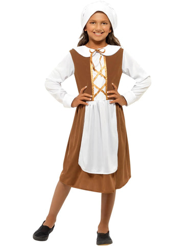 Tudor Girl Costume, Brown