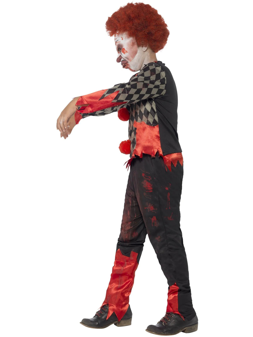 Deluxe Zombie Clown Costume, Red & Green By Rubies