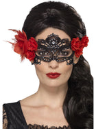 Day of the Dead Lace Filigree Eyemask, Black