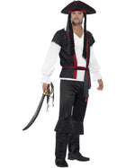 Smiffys Aye Aye Pirate Captain Costume, Black Large