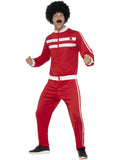 Smiffys Scouser Tracksuit, Red & White XL