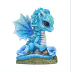 Nemesis Now Blue Poppy Flower Dragon 11cm
