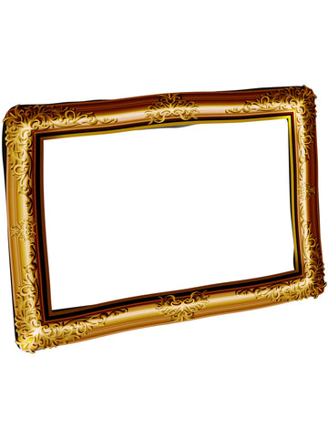 Inflatable Picture Frame, Gold by Smiffys