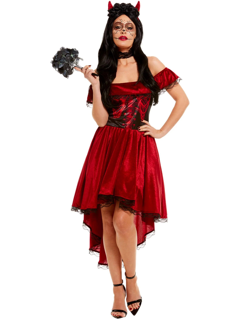 Day Of The Dead Devil Costume, Red By Rubies