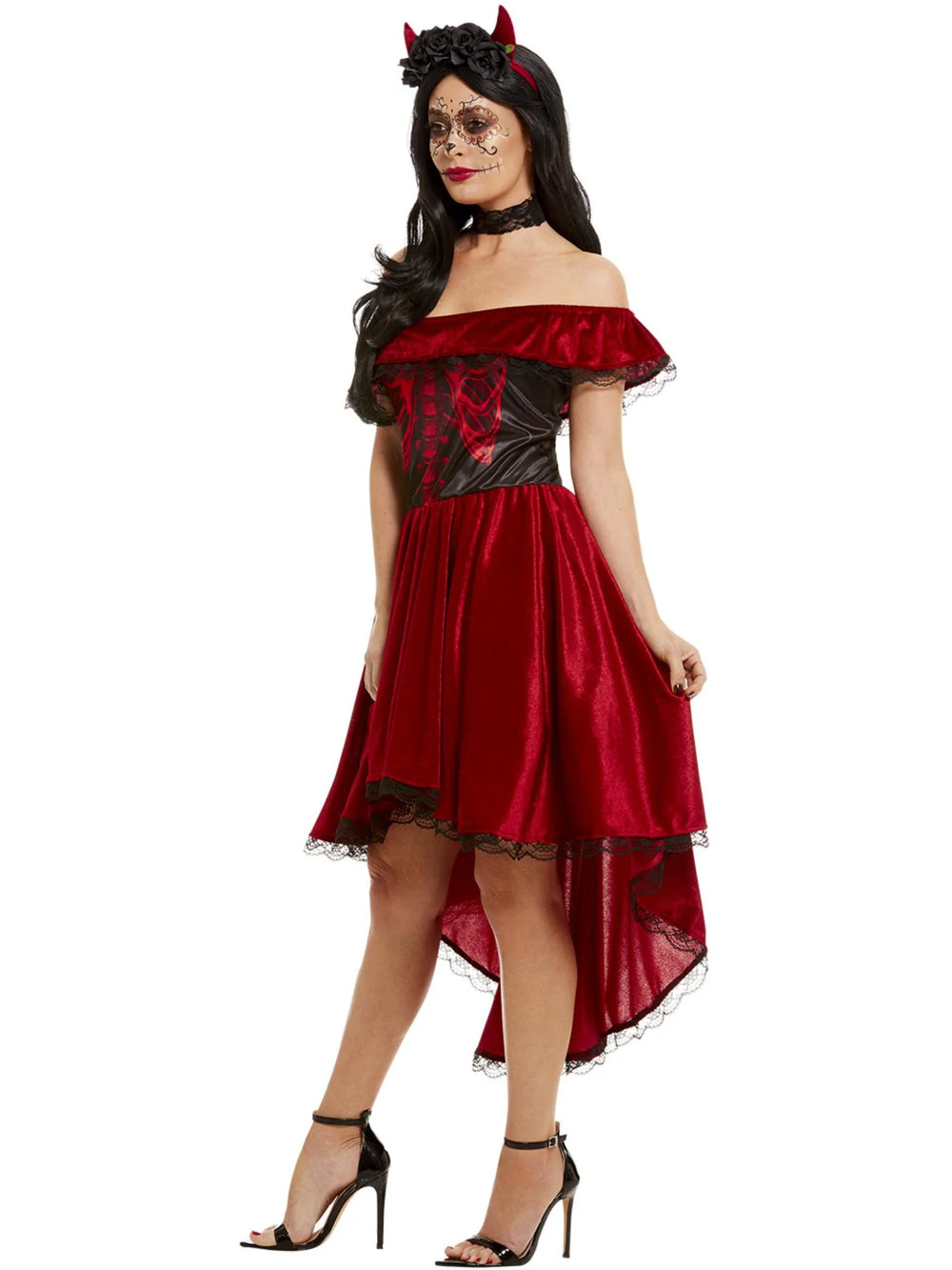 Day Of The Dead Devil Costume, Red By Rubies
