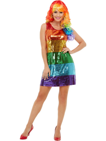 All That Glitters Rainbow Costume, Multi-Coloured BY Rubies