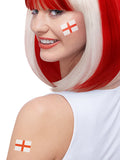England Tattoo Transfers Make-Up FX, 6Pack by Smiffys