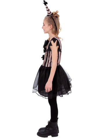 Dark Vintage Clown Costume, Girls By Rubies