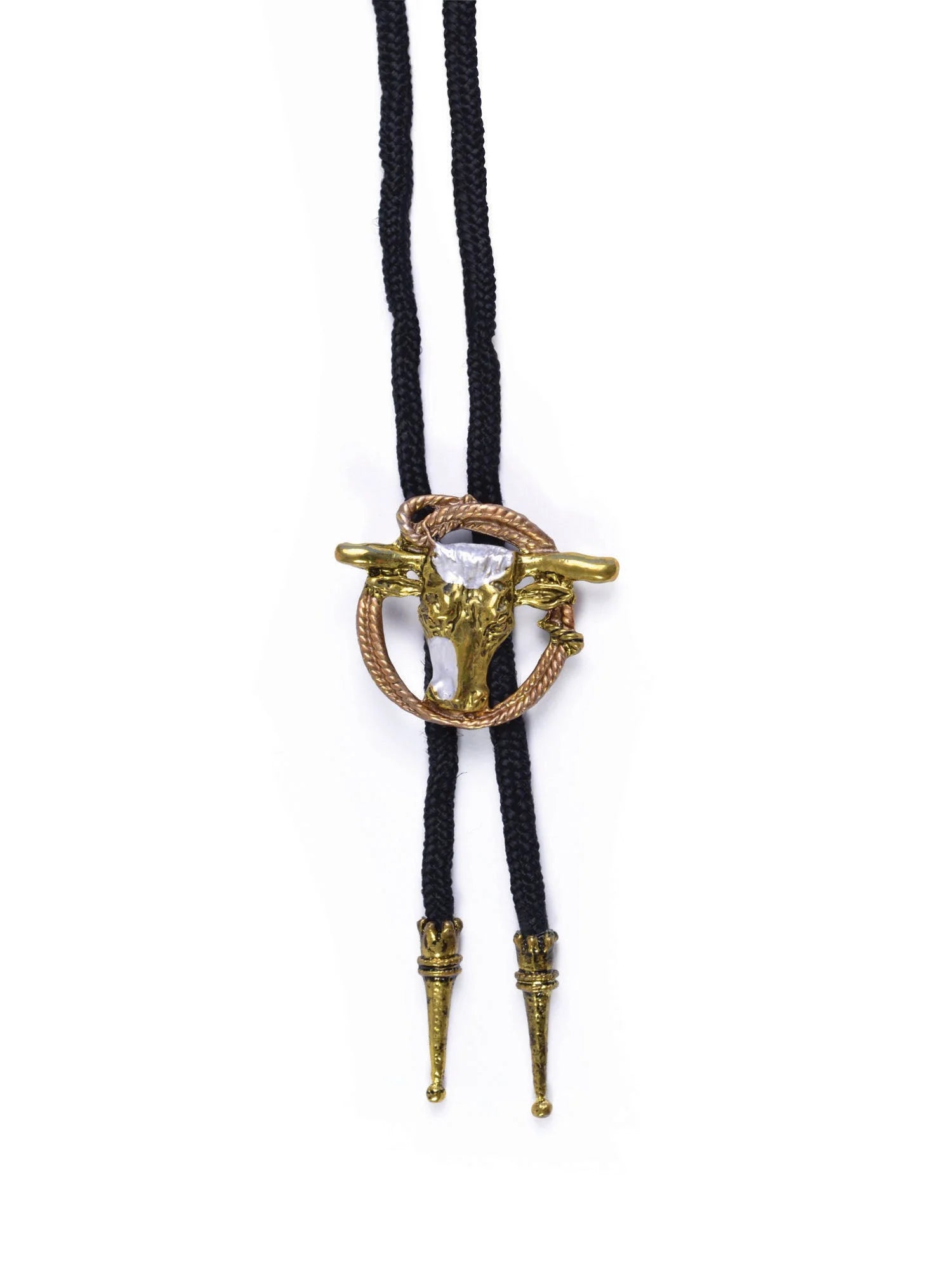 Rubies Cowboy Bootlace Tie Steer & Rope