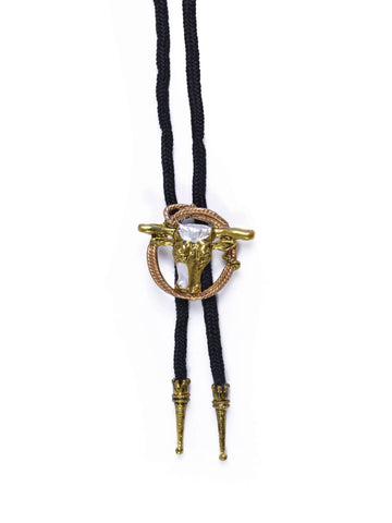 Rubies Cowboy Bootlace Tie Steer & Rope