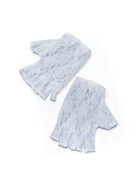 White Fingerless Gloves