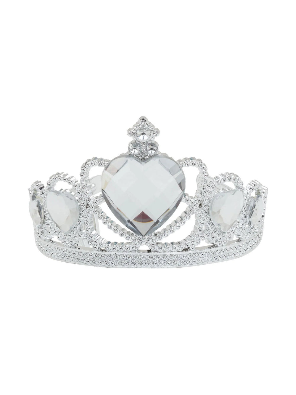 Rubies Clear Stone Silver Plastic Tiara