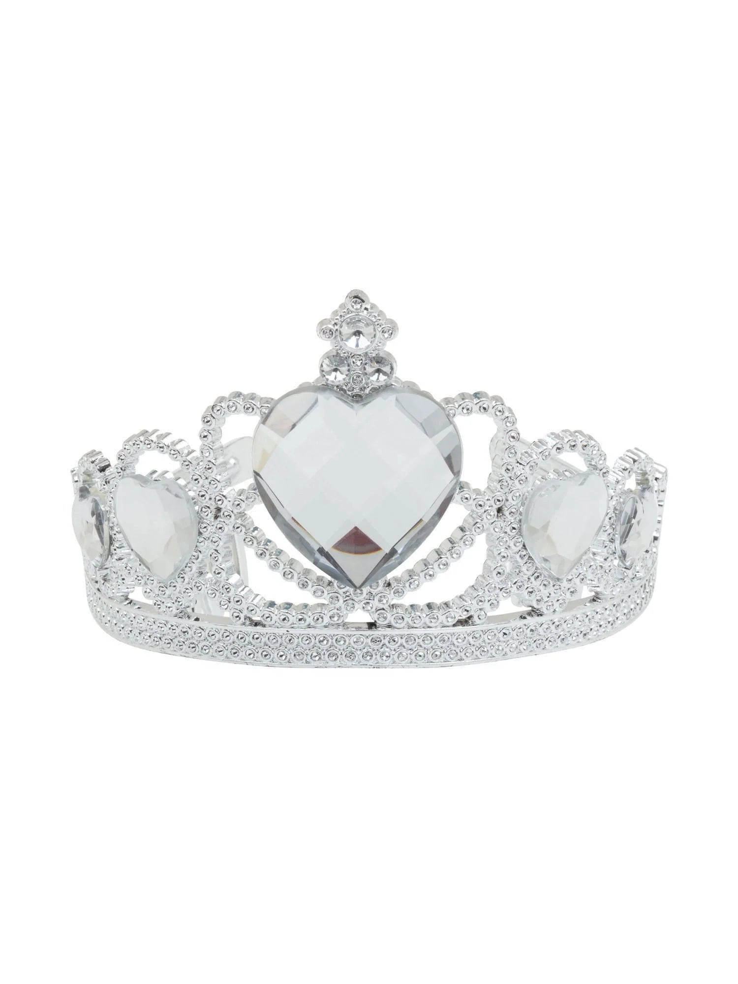 Rubies Clear Stone Silver Plastic Tiara