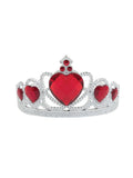 Rubies Red Stone Silver Plastic Tiara
