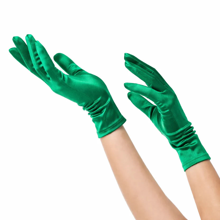 Women's Short Satin Gloves