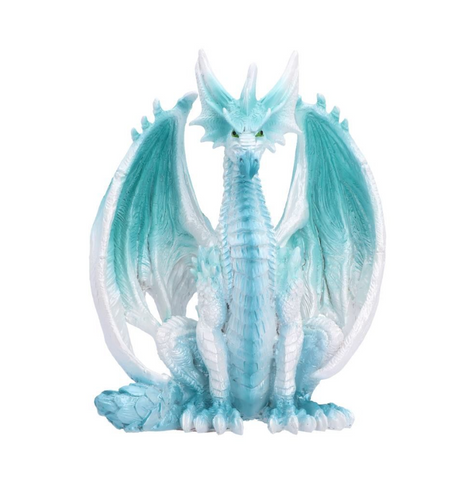 Blizzard Sitting Ice Dragon Figurine 17.7cm