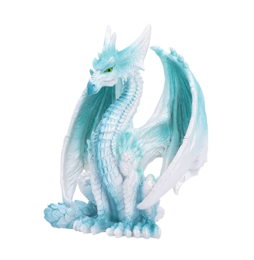 Blizzard Sitting Ice Dragon Figurine 17.7cm