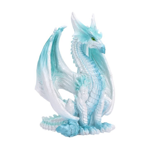 Blizzard Sitting Ice Dragon Figurine 17.7cm