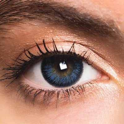 MesmerEyez Blue 3 Month Contact Lenses With Solution