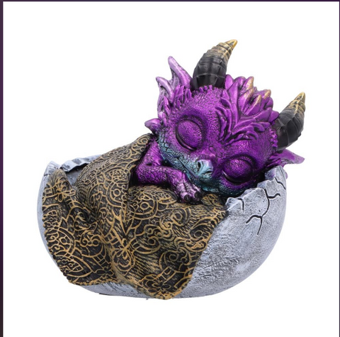 Purple Sleeping Dragon Figurine 9.5cm