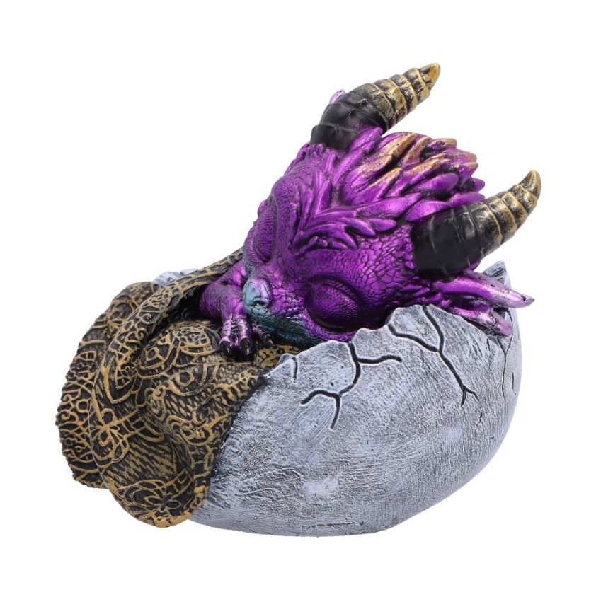 Purple Sleeping Dragon Figurine 9.5cm