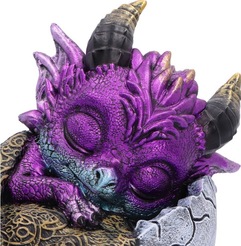 Purple Sleeping Dragon Figurine 9.5cm