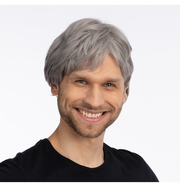 Stylex Party Mens Short Wig, Grey